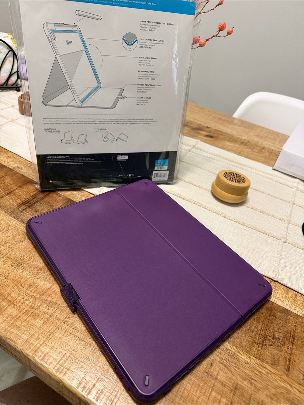 Purple Tablet Folio Case - Compatible Tablet Cover